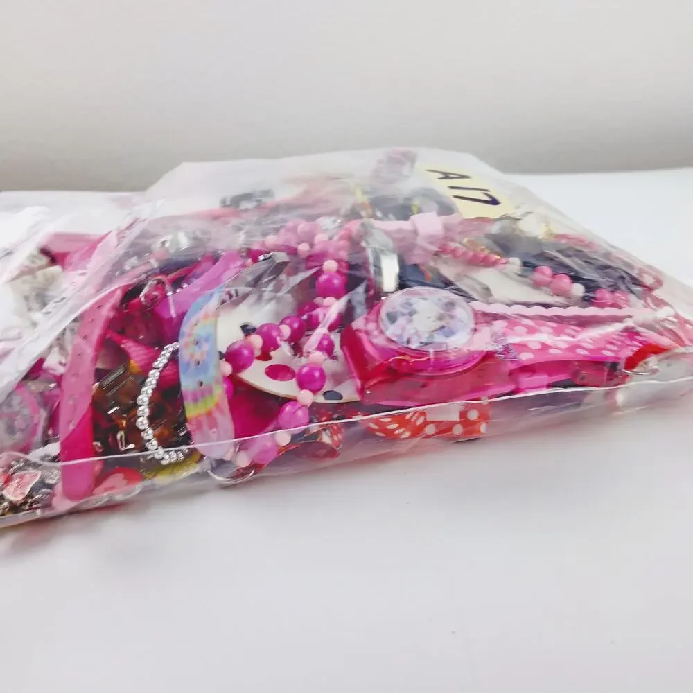 Disney Minnie Mouse Mystery Kids Jewelry Bundle – 1.13 Pounds AS-IS Lot A17